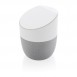 Home speaker with wireless charger, white