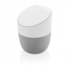 Home speaker with wireless charger, white