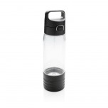 Hydrate bottle with true wireless earbuds, transparent