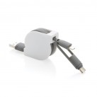 3-in-1 retractable cable, white