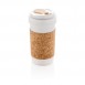 ECO PLA 400ml can with cork sleeve, white
