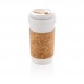 ECO PLA 400ml can with cork sleeve, white