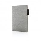 Deluxe A5 jersey notebook, grey