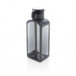 Squared lockable leak proof tritan water bottle, black