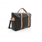 Canvas laptop bag PVC free, black