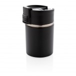 Bogota compact vacuum mug with ceramic coating, black