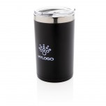 Engraved Light up logo coffee mug, black