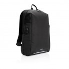 Swiss Peak RFID and USB laptop backpack PVC free, black