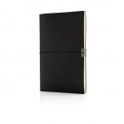 Swiss Peak A5 deluxe flexible softcover notebook, black