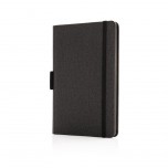 Deluxe A5 notebook with pen holder, black