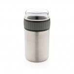 2-in-1 vacuum lunch flask, grey