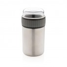 2-in-1 vacuum lunch flask, grey