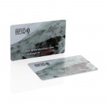 Printed sample Anti-skimming RFID shield card, white