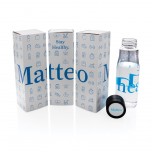 Printed sample Aqua hydration tracking tritan bottle, blue