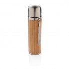 Bamboo vacuum travel flask, brown