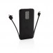 10.000 mAh powerbank with integrated cable, black