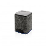 Light up logo fabric 3W wireless speaker, grey