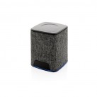 Light up logo fabric 3W wireless speaker, grey