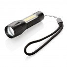 LED 3W focus torch with COB, black