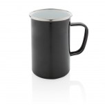 Vintage enamel mug XL, black