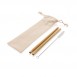 Reusable ECO bamboo drinking straw set 2 pcs, white