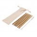 Reusable ECO bamboo drinking straw set 6 pcs, white