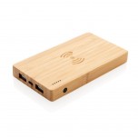 Bamboo 4.000 mAh wireless 5W Powerbank, brown