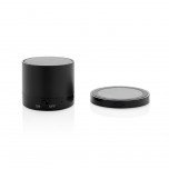 Wireless charger and speaker set, black