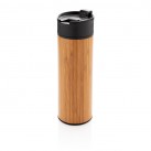 Bogota vacuum bamboo coffee mug, brown