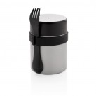 Bogota food flask with ceramic coating, silver