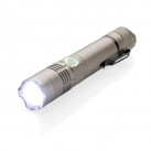 Re-chargable 3W flashlight, grey