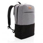 Modern 15.6" USB & RFID laptop backpack PVC free, black