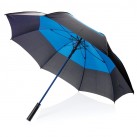 27" auto open duo color storm proof umbrella, blue