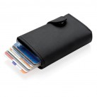 Standard aluminium RFID cardholder with PU wallet, black