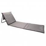 Foldable beach lounge chair, grey