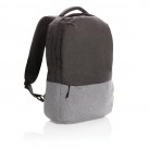 Duo color RPET 15.6" RFID laptop backpack PVC free, grey