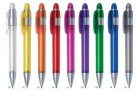 Kuličkové pero Polo - transparentní barvy se stříbrnými doplňky