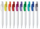 Kuličkové pero Pixel - bílé tělo s barevnými doplňky