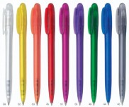 Kuličkové pero Bay - transparentní barvy, matný povrch